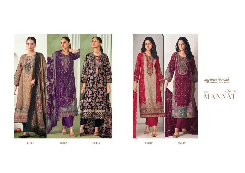Mannat Special Vol 3 By Shree Shalika Lawn Cotton Salwar Suits Orders In India